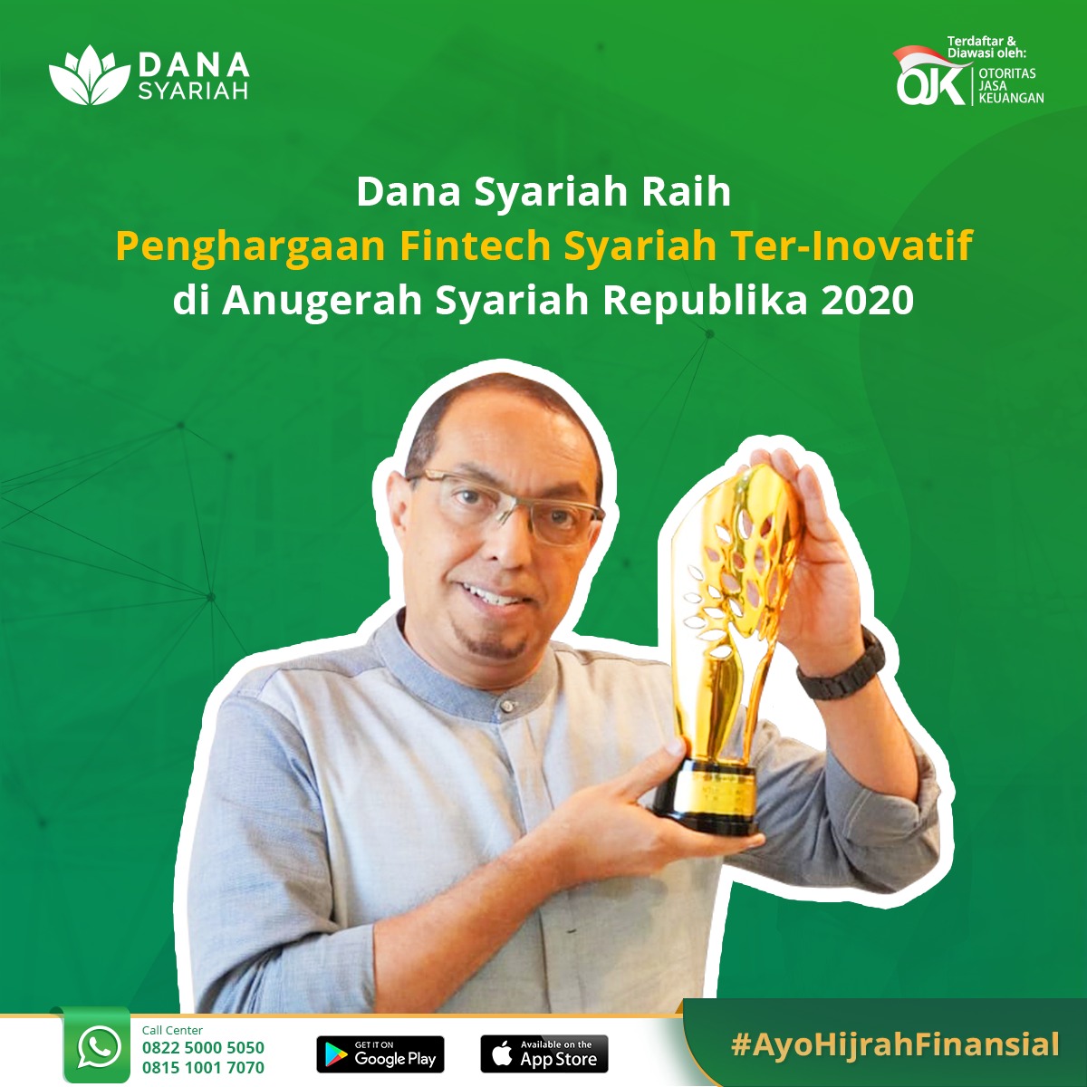 Dana Syariah Meraih Pengharagaan Fintech Syariah Ter Inovatif - Anugrah Syariah Republika 2020