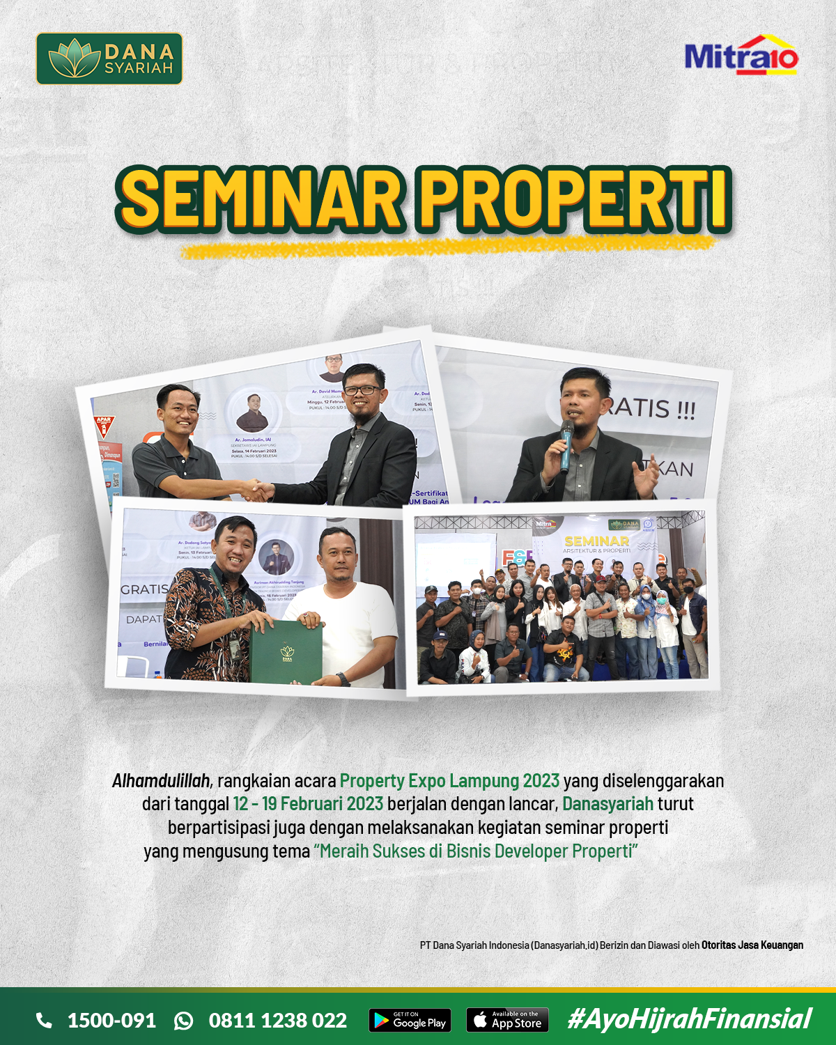 Dana Syariah Seminar Properti Danasyariah “Meraih Sukses di Bisnis Developer Properti”