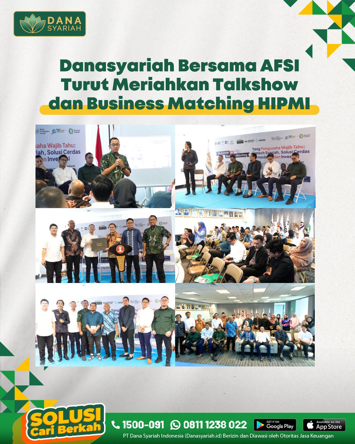 Dana Syariah Danasyariah Bersama AFSI Turut Meriahkan Talkshow dan Business Matching HIPMI