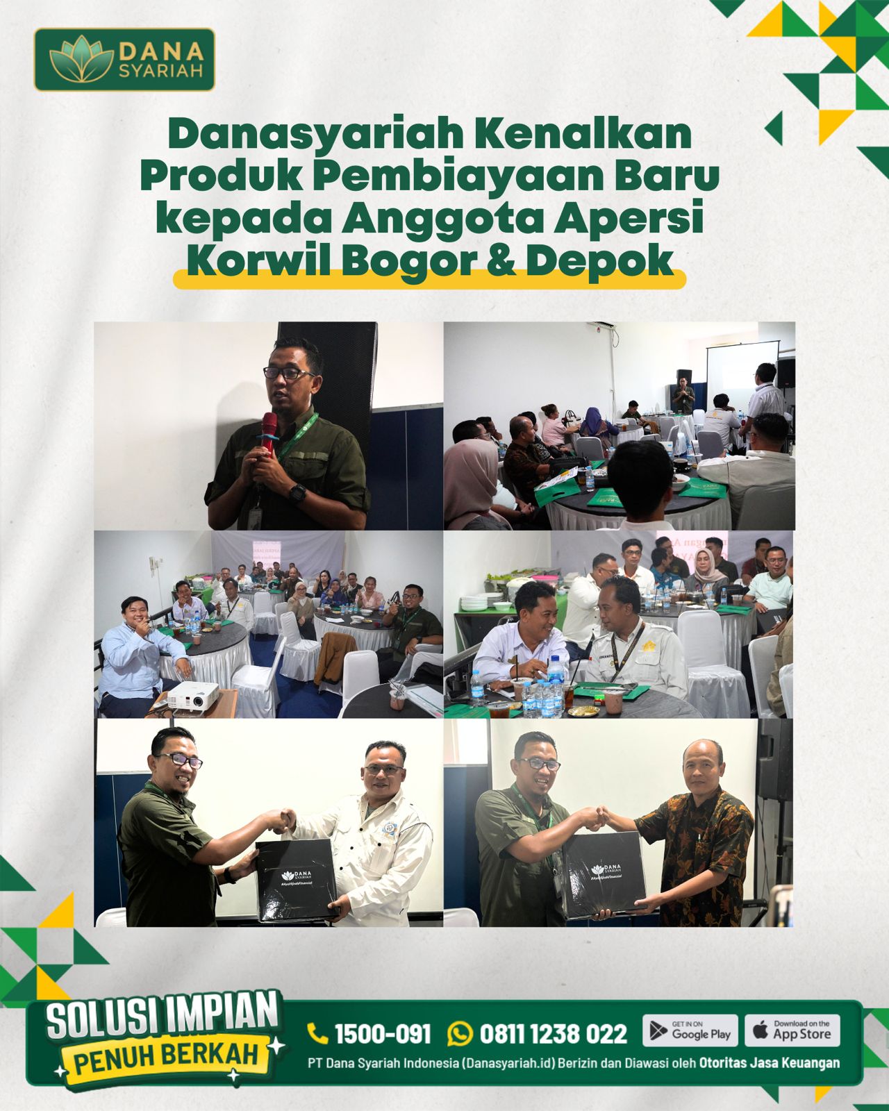 Dana Syariah Danasyariah Kenalkan Produk Pembiayaan Baru "Dana Smartfast" kepada Anggota APERSI Korwil Bogor & Depok