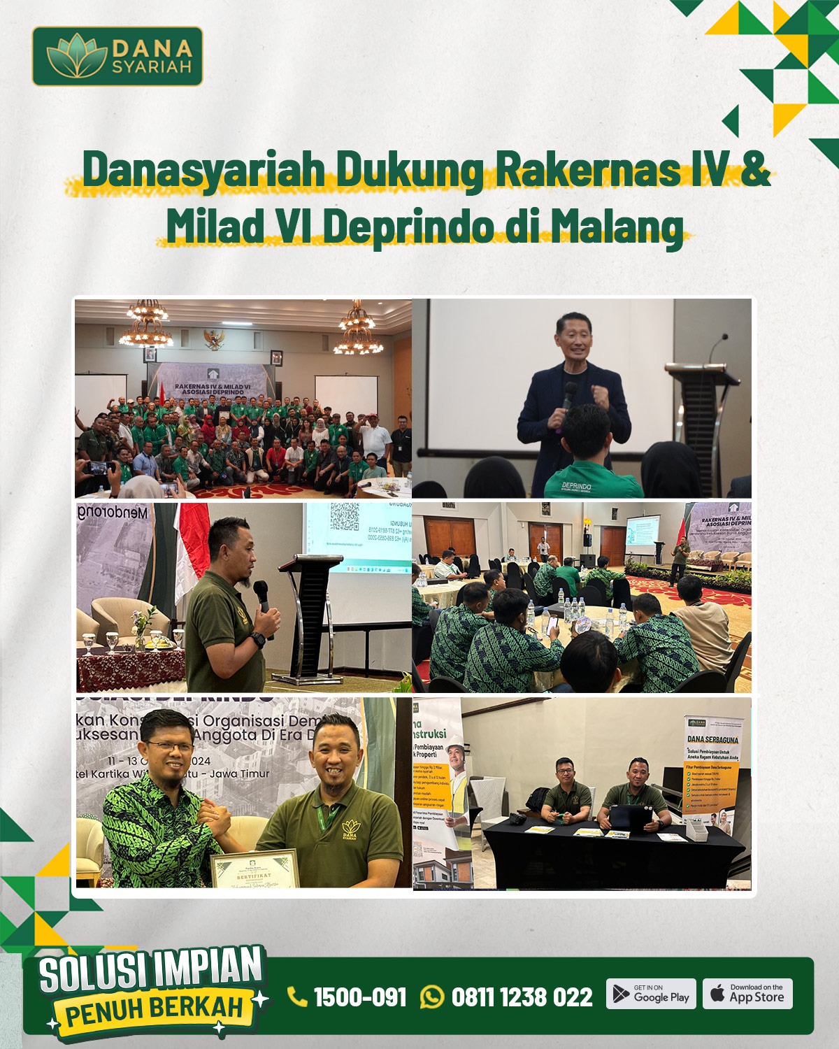 Dana Syariah Danasyariah Dukung Rakernas IV dan Milad VI Deprindo di Malang