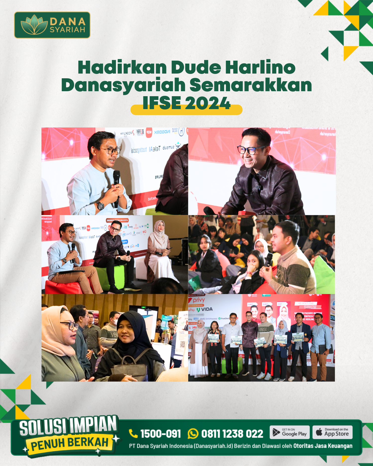 Dana Syariah Hadirkan Dude Harlino Danasyariah Semarakkan IFSE 2024